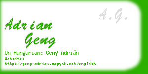 adrian geng business card
