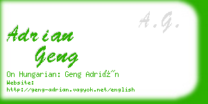 adrian geng business card